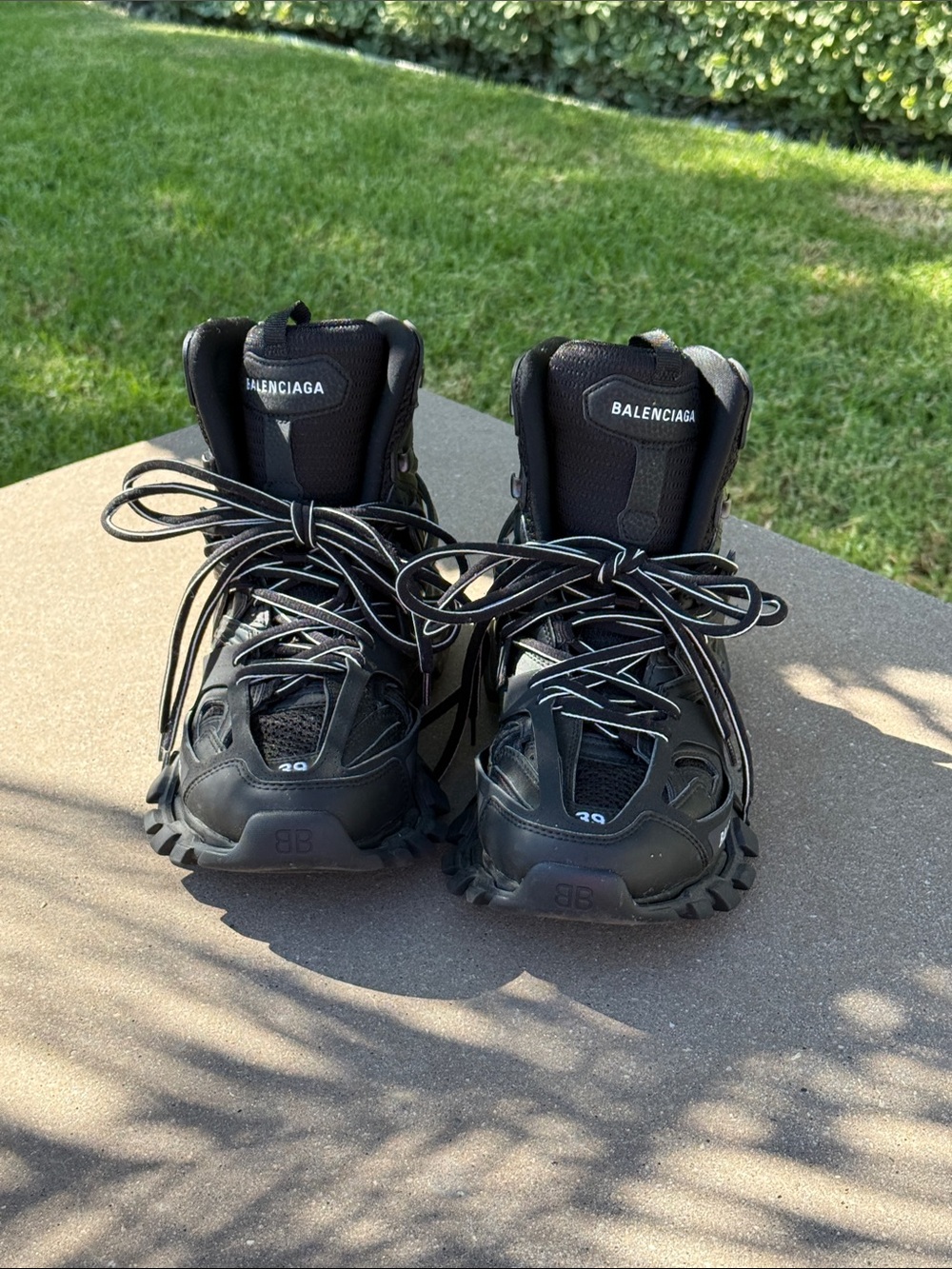 Balenciaga Black Trail-style Hiking Boots